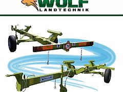 Rolmako Vierradwagen (Drehdeichsel mit einstellbarer Höhenverstellung) Transportwagen für Schneidwerke für Claas, John Deere, New Holland