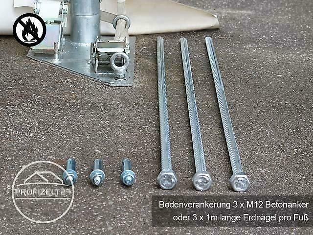 Toolport GmbH Rundbogenhalle Lagerzelt 9,15x12m Zelthalle Industriezelt grau