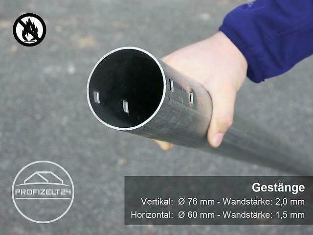 Toolport GmbH Rundbogenhalle Lagerzelt 9,15x12m Zelthalle Industriezelt grau