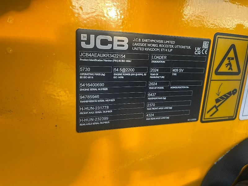 JCB 409 / Stage V, Takuu 12kk