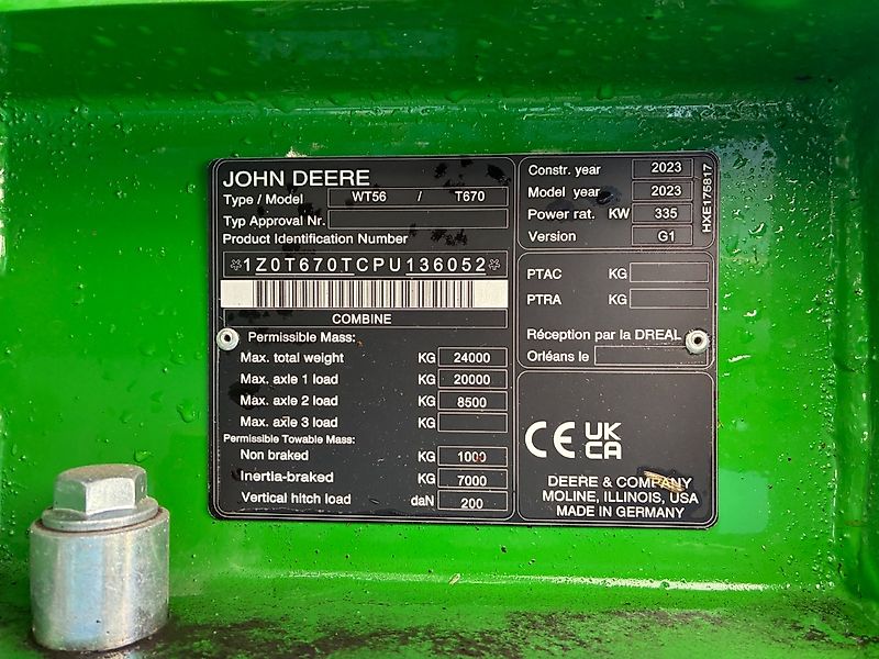 John Deere T 670 i Raupe