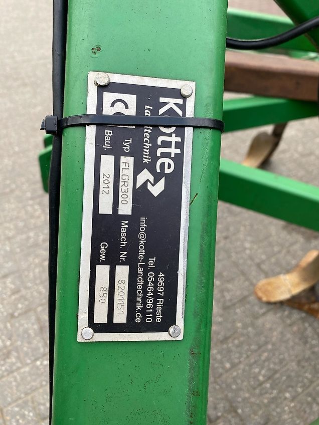 Kotte FLGR300 inkl. Amazone Aufbaudrille