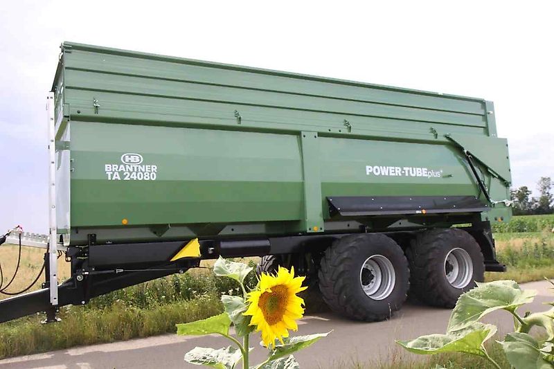 Brantner TA 24080 PowerTube - 8m Mulde 41m³ - 24 to - luftgefedert - BPW Lenk-Achse + abklappbare 800er Aufsatzwände -- 710er Räder