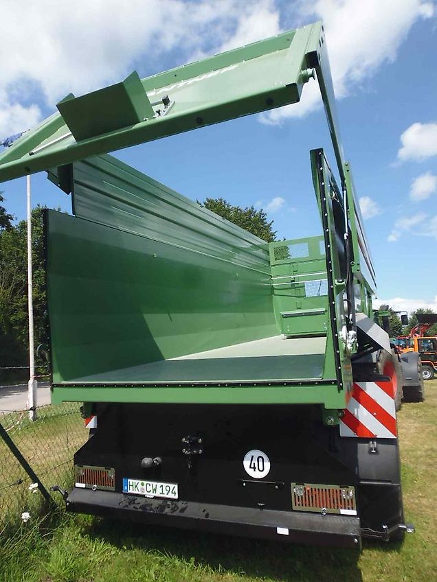 Brantner TA 24080 PowerTube - 8m Mulde 41m³ - 24 to - luftgefedert - BPW Lenk-Achse + abklappbare 800er Aufsatzwände -- 710er Räder