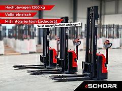 SCHORR Elektro Hochhubwagen 3000mm 1200kg Hubwagen elektrisch 3m Stapler Lieferung